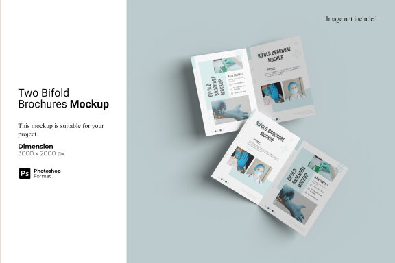 Two Bifold Brochures Mockup
