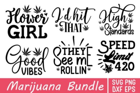 Marijuana Bundle SVG. Weed SVG Bundle