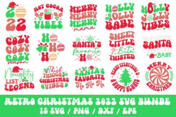 Retro Christmas SVG Bundle