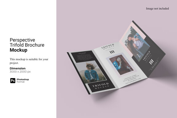 Perspective Trifold Brochure FREE Mockup