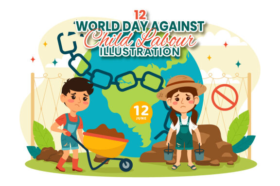 12 World Day Against Child Labour Illustration