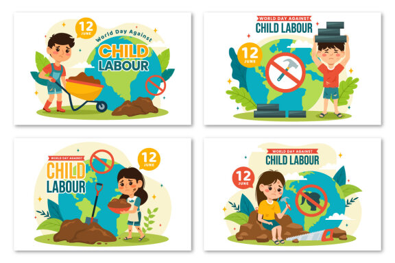 12 World Day Against Child Labour Illustration