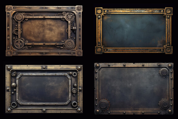 100 Free Steampunk Frames & Backgrounds