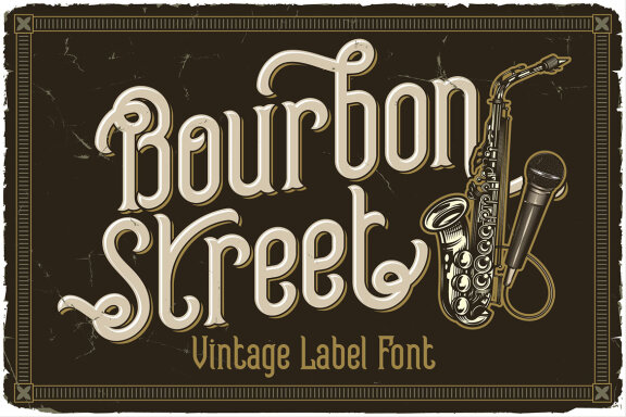 Bourbon Street Display Font & Graphics