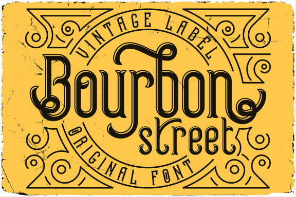 Bourbon Street Display Font & Graphics
