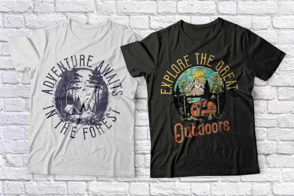 Forest Camp Display Font & Graphics