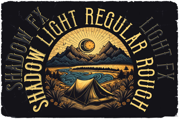 Forest Camp Display Font & Graphics