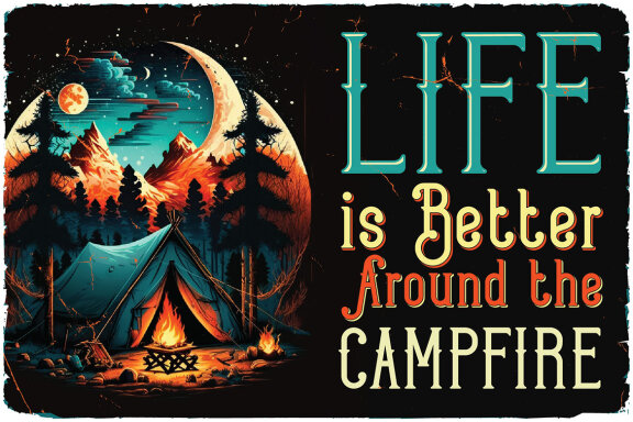 Forest Camp Display Font & Graphics