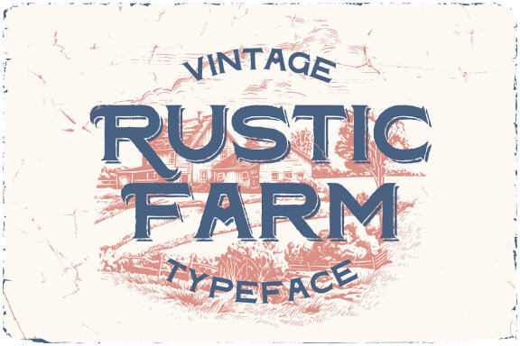 Rustic Farm Display Font & Graphics