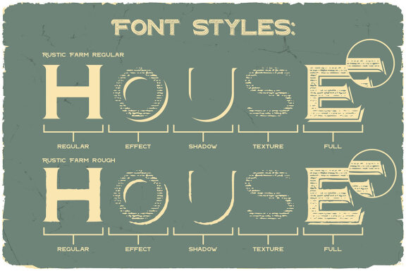 Rustic Farm Display Font & Graphics