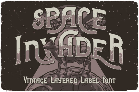 Space Invader Display Font & Graphics
