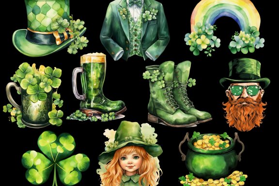 Saint Patrick`s Day PNG bundle, St. Patty`s Holiday Images Set