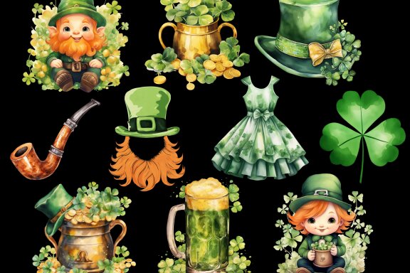 Saint Patrick`s Day PNG bundle, St. Patty`s Holiday Images Set