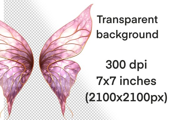 Fairy wings PNG bundle, Fantasy butterfly wings
