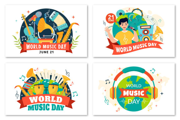 13 World Music Day FREE Illustrations