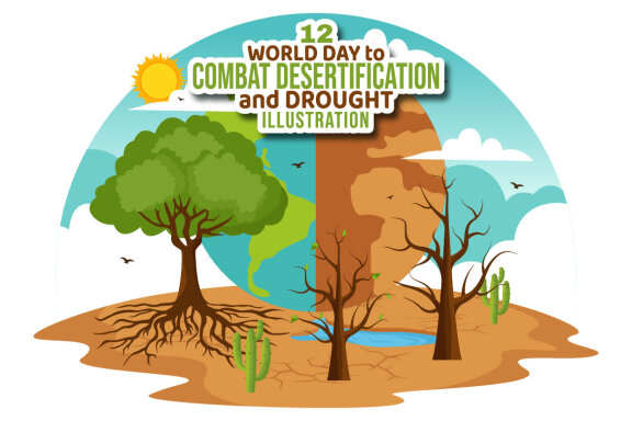 12 Day to Combat Desertification and Drought Illustration