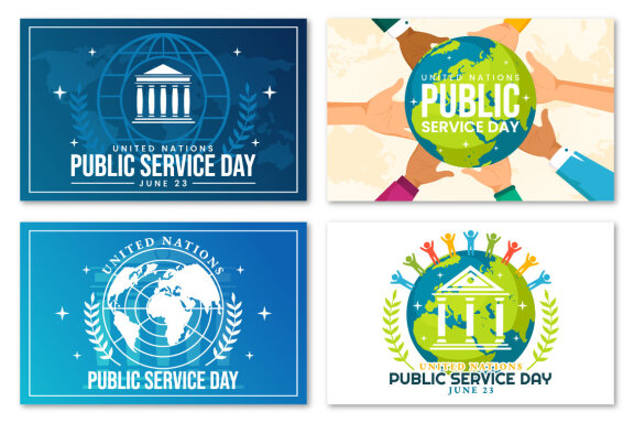 12 United Nations Public Service Day Illustration