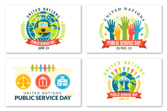 12 United Nations Public Service Day Illustration