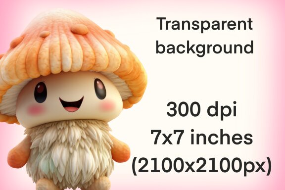 Plush Mushroom Toy PNG Bundle