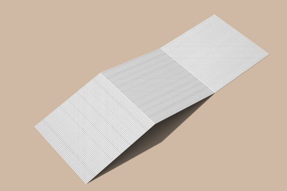 Square Trifold Brochure Mockup