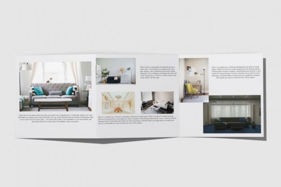 Square Trifold Brochure Mockup