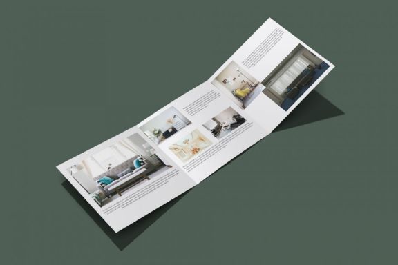 Square Trifold Brochure Mockup