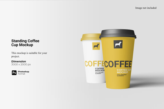 Standing Coffee Cup Mockup