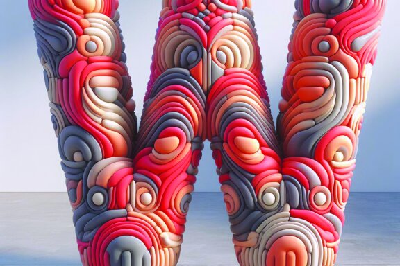 Inflated 3D Letters and Numbers