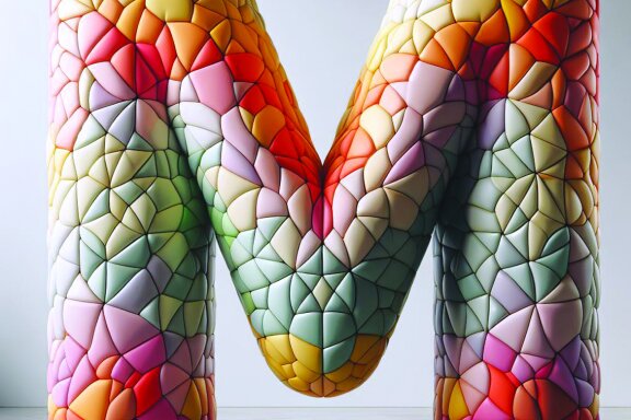 Inflated 3D Letters and Numbers