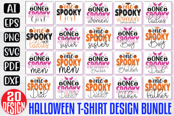 Halloween mega t-shirt design bundle