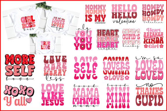Retro Valentine's Day Design Bundle