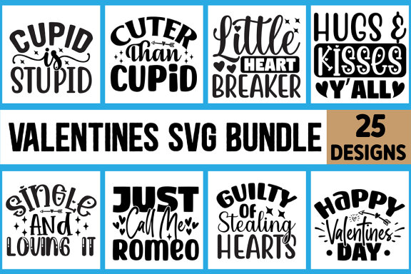 valentine svg designs bundle
