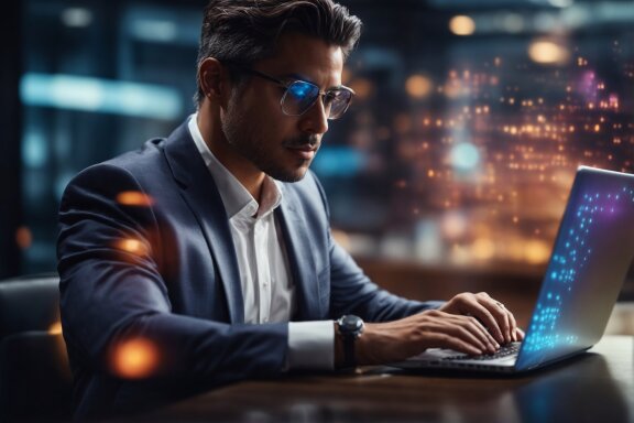 Working on Laptop - Finance Stock Photos