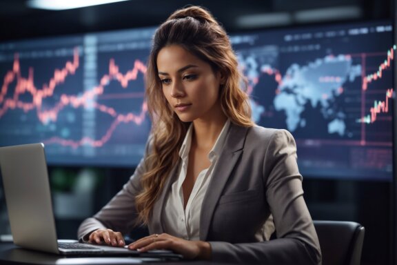 Working on Laptop - Finance Stock Photos