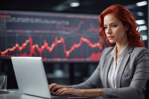 Working on Laptop - Finance Stock Photos