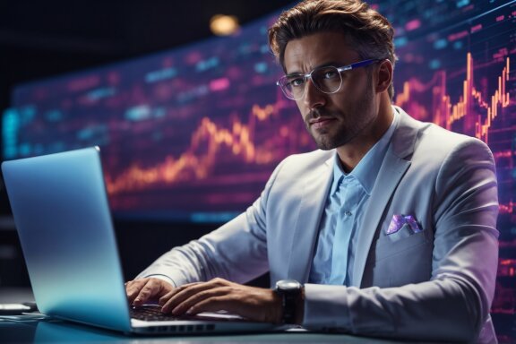 Working on Laptop - Finance Stock Photos