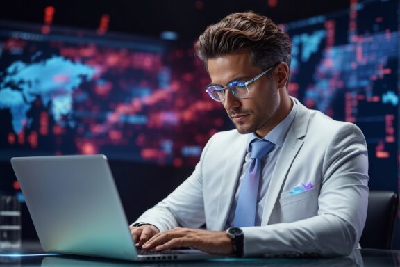 Working on Laptop - Finance Stock Photos
