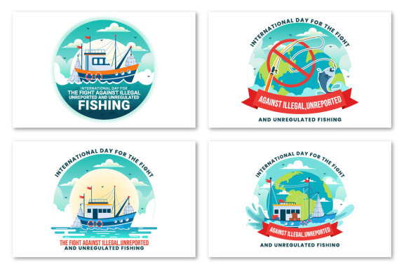 10 Day for the Illegal Against Fishing Illustration