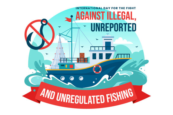 10 Day for the Illegal Against Fishing Illustration