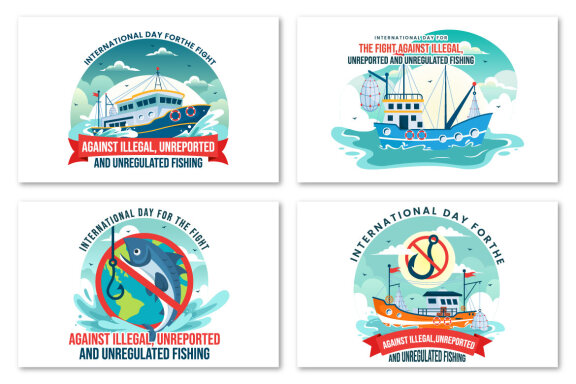 10 Day for the Illegal Against Fishing Illustration