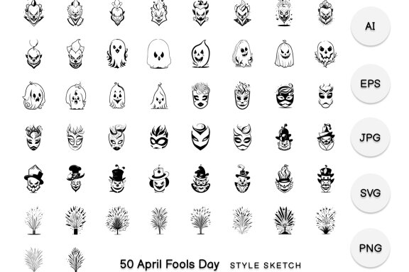 April Fools Day Element Draw Black