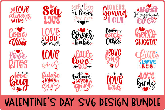 Valentine's Day Awesome SVG Design Bundle