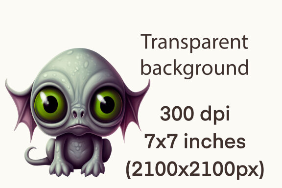 Creepy Cute Monster PNG bundle, Funny Monster Clipart
