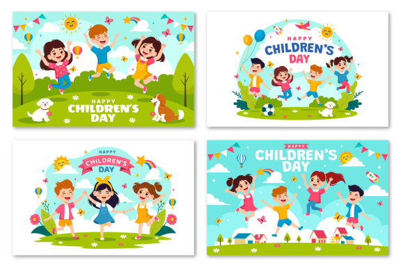 12 Happy Children Day Illustration