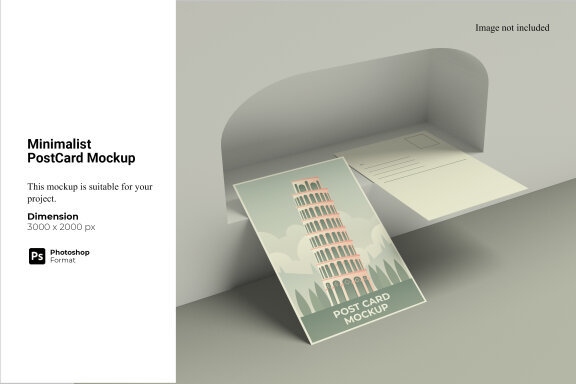 Minimalist Postcard Mockup
