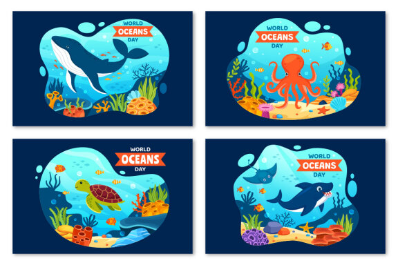 12 World Oceans Day Illustration