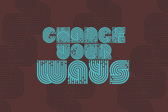 Stripy Matey — Geometric Font