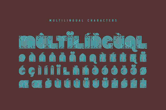 Stripy Matey — Geometric Font