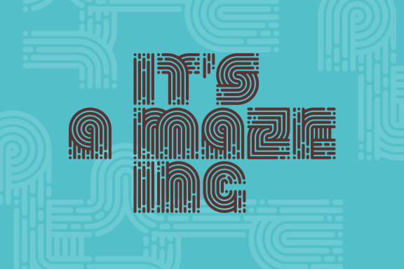 Stripy Matey — Geometric Font