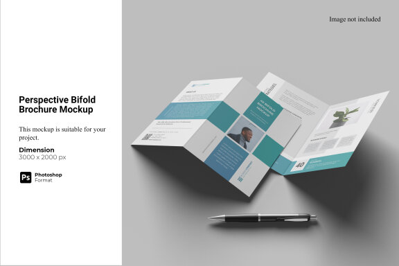 Perspective Bifold Brochure FREE Mockup